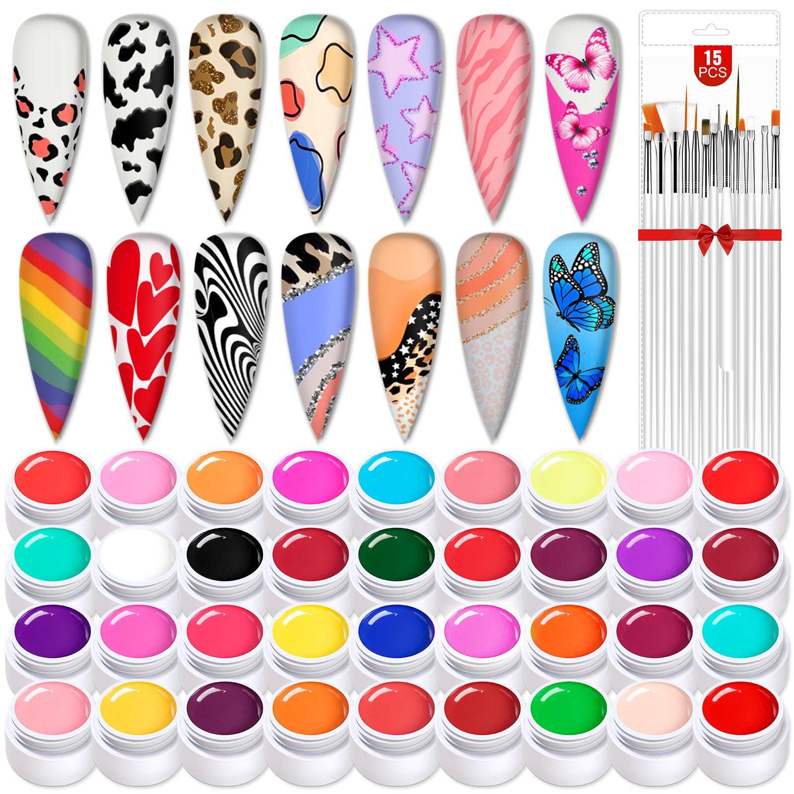 Saviland 12 Vitality Colors Airbrush Gel Nail Polish Set with Fine Mist  Nail for Color Spray Perfect Nail Polish Nail Art Design without Dilution  Soak Off Nails Gel Set for Beginners 