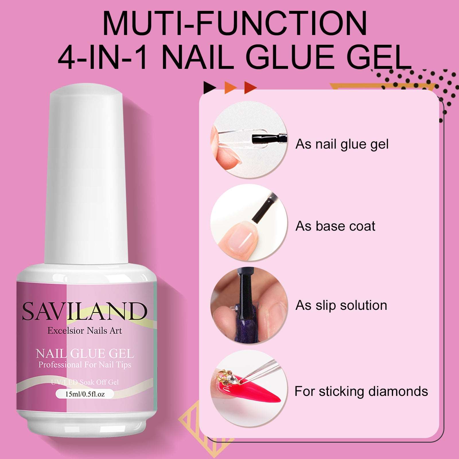 Canvalite Gel Nail Glue Upgrade Long Lasting Gel x Nail Glue for Gel Nail  Tips Super
