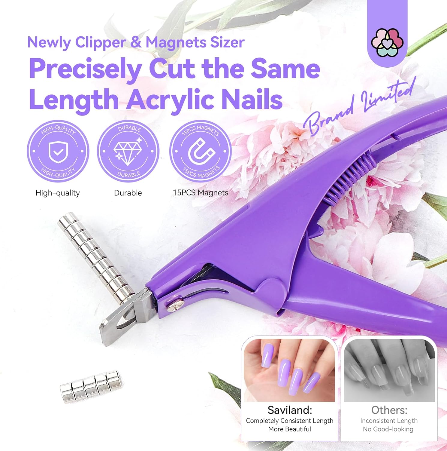 Saviland Magnetic Acrylic Nail Clippers