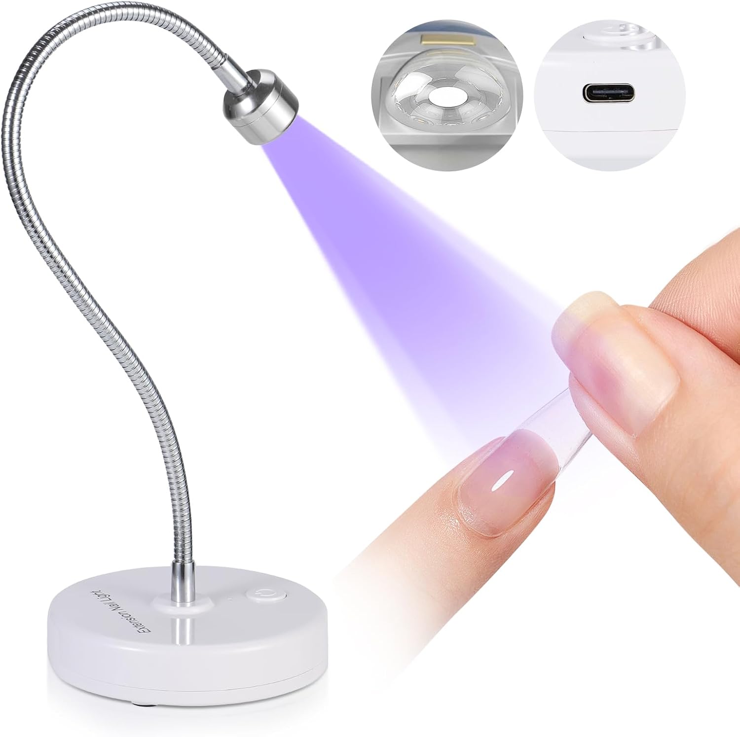 US ONLY] Portable Gooseneck LED U V Lamp for Gel Nails – Saviland