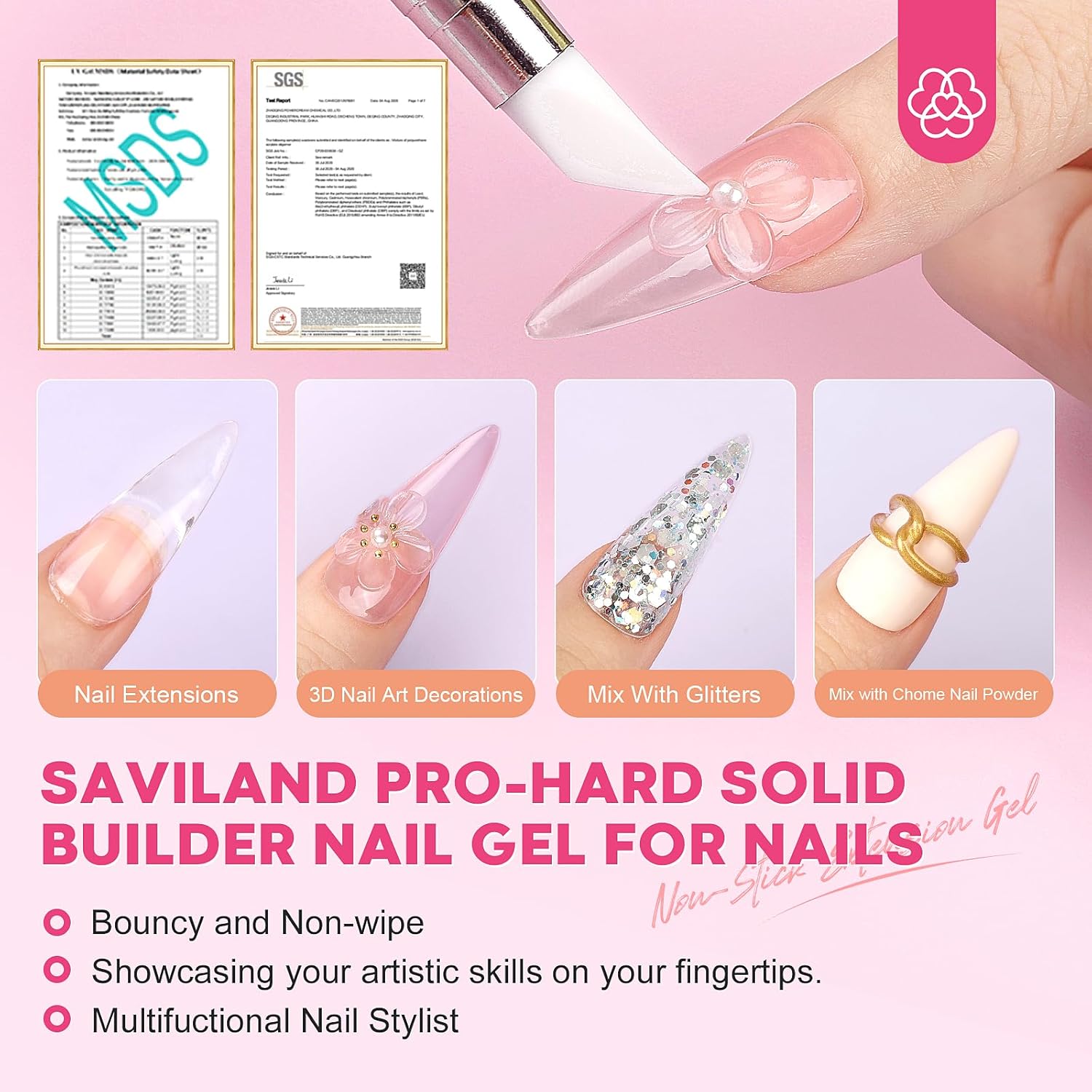 15ml PRO-Hard Solid Builder Nail Gel Kit - Saviland Official