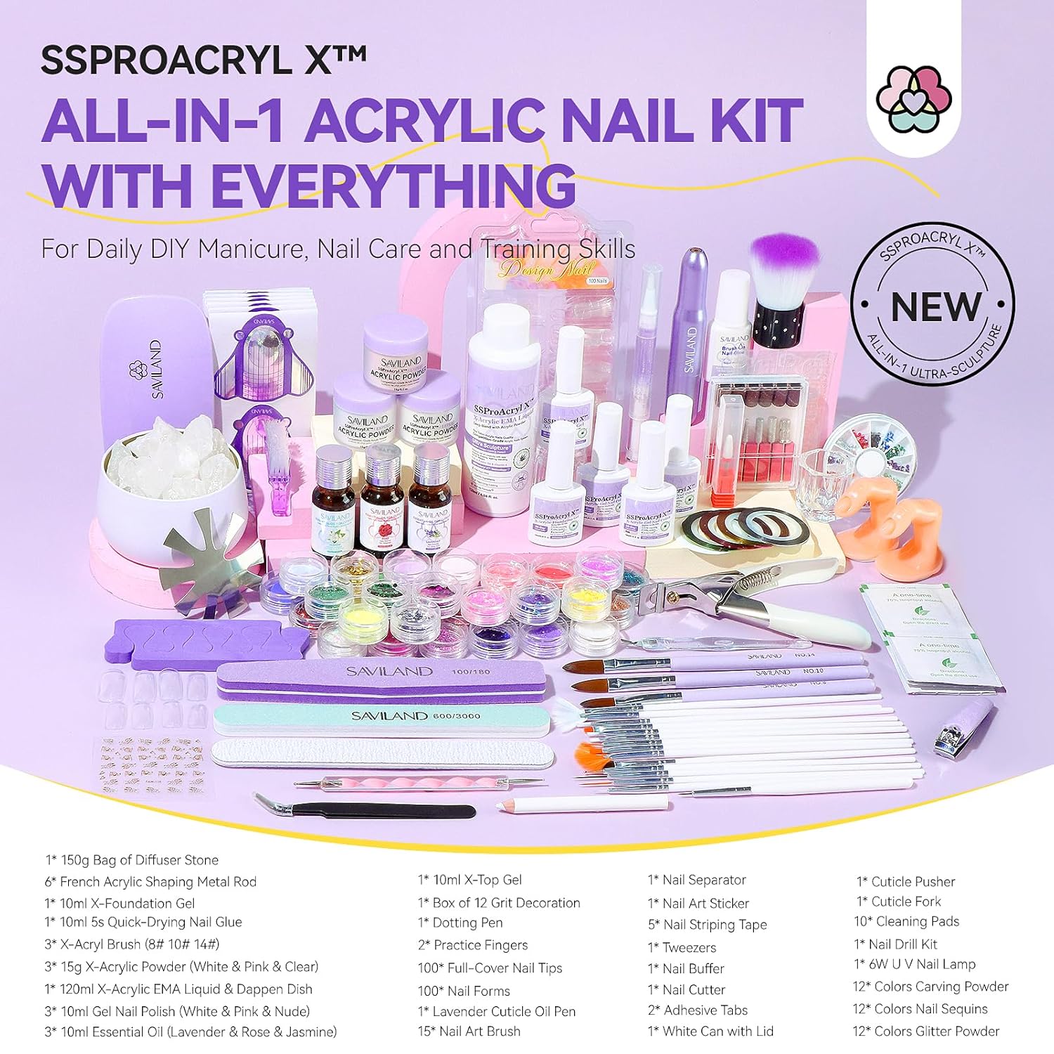 Practice acrylic nail starter deals kit + accessories