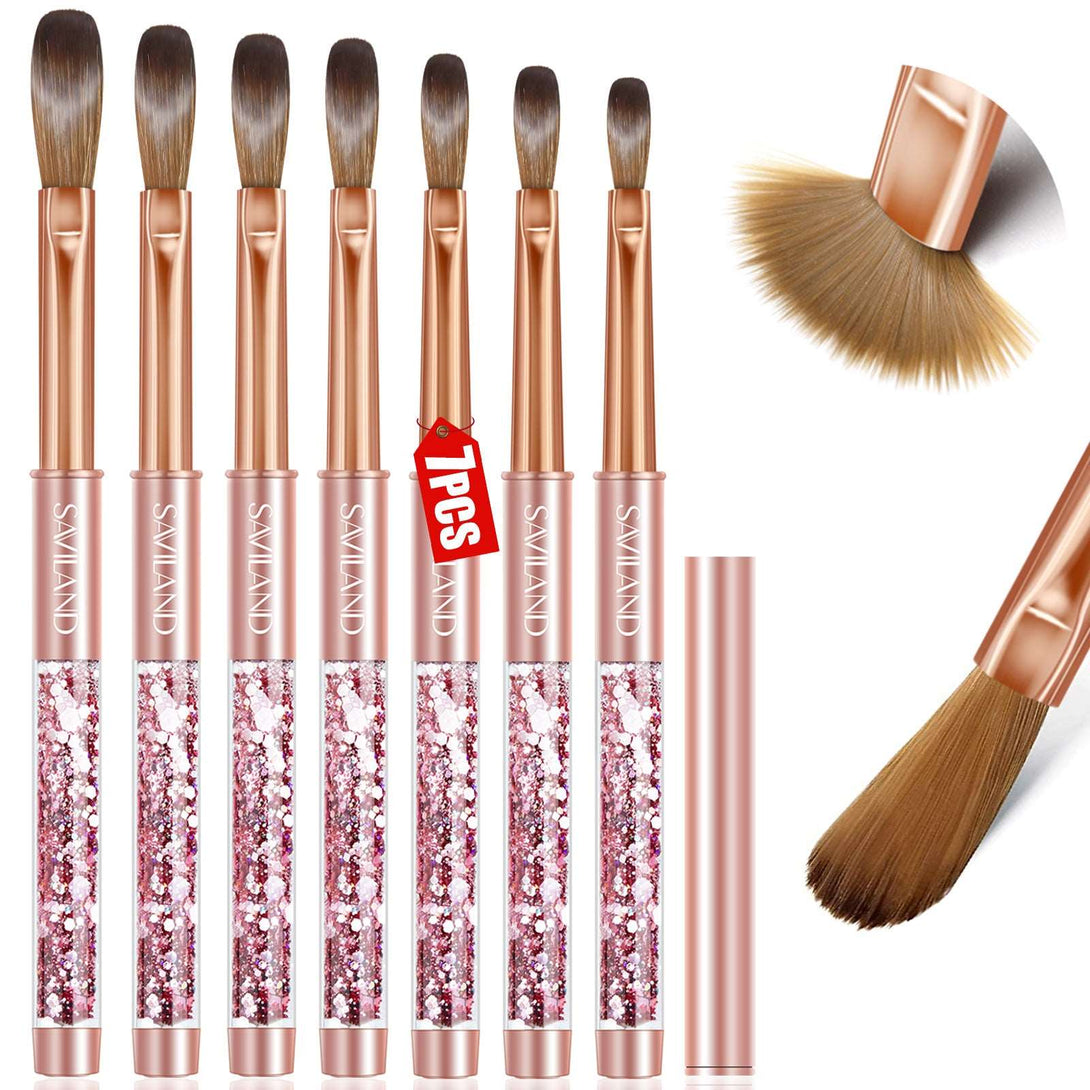 7PCS Acrylic Nail Brush Set - Size 4/6/8/10/12/14/16