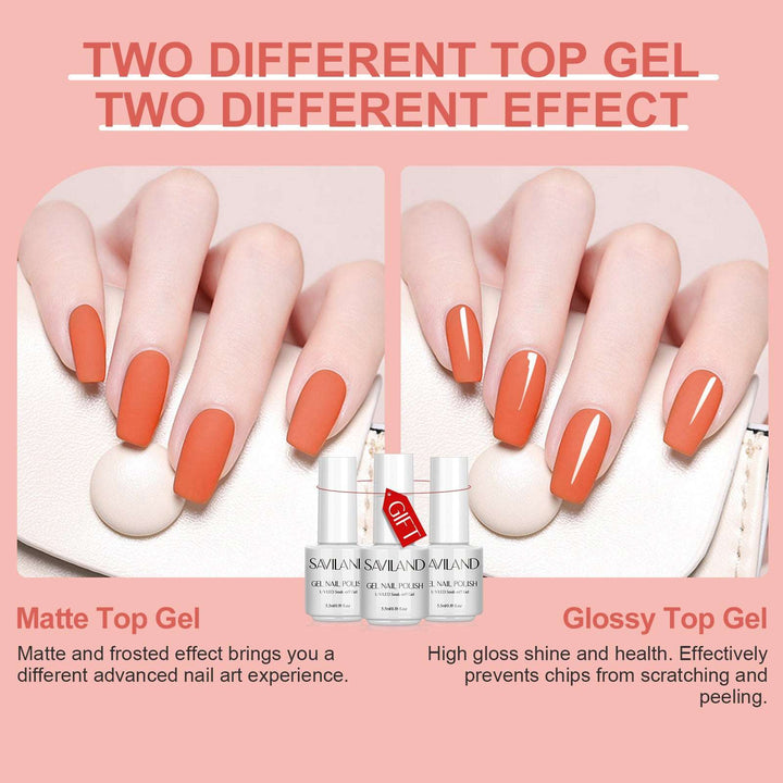 [US ONLY]33PCS Gel Nail Polish Set – 30 colors gel nail polish, 1pc foundation gel, 1pc matte top coat, 1pc glossy top coat