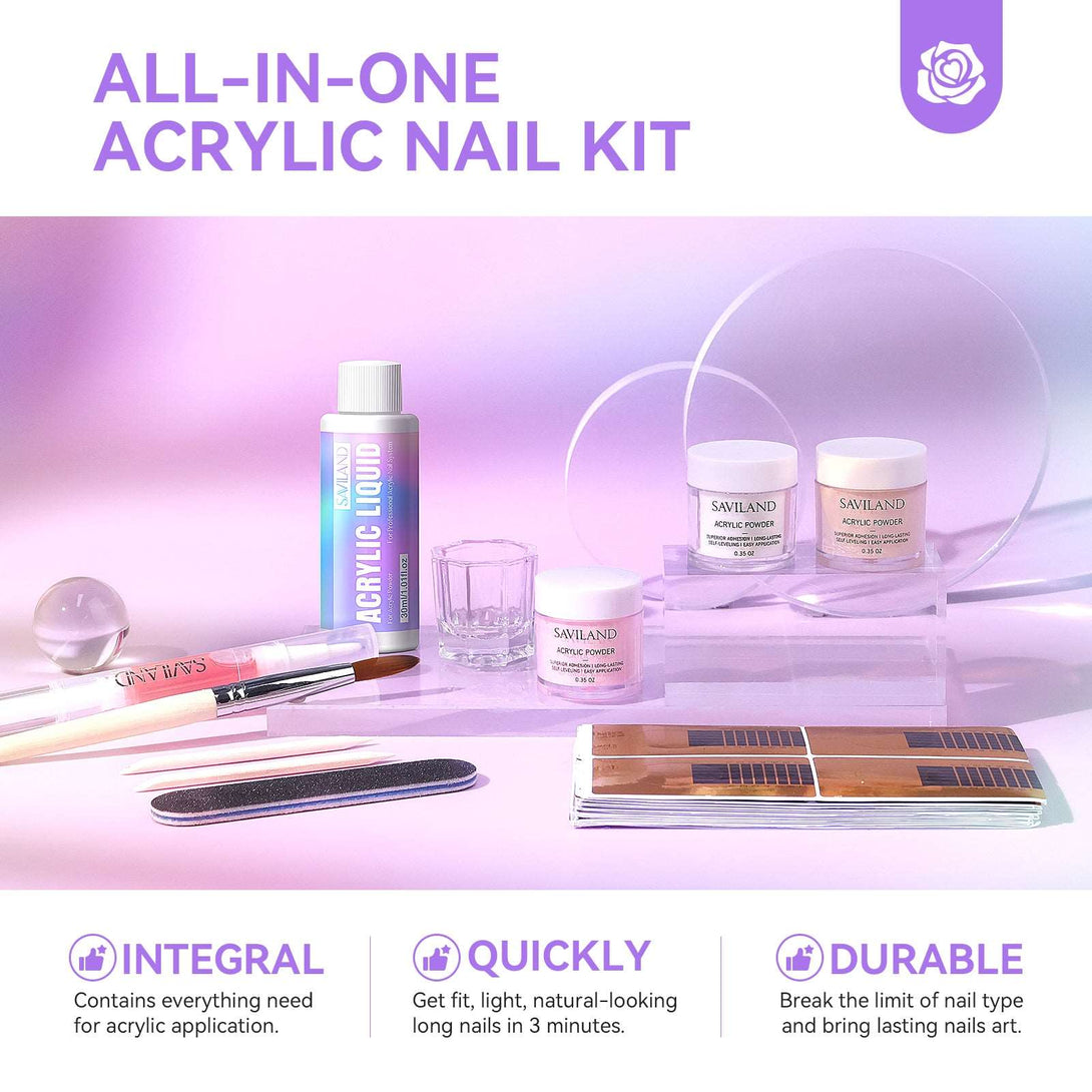 Acrylic Powder and Liquid Set-Clear Pink Nude Acrylic Nail Kit