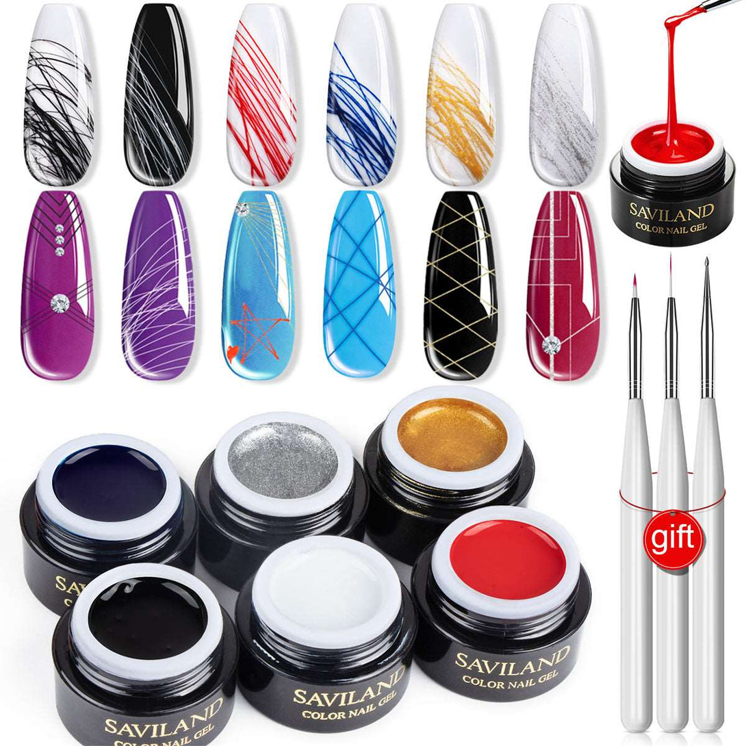 6 Colors Spider Gel Wire Drawing Gel