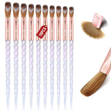 10pcs Acrylic Nail Brush Set Size 4/6/8/10/12/14/16/20/22