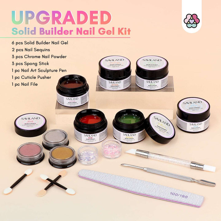 60g Solid Builder Nail Gel Kit-Basic Clear Hard Gel