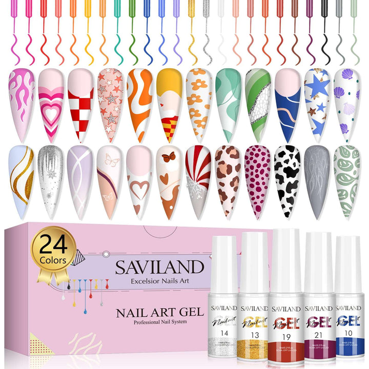 24 Colors Paint Gel Art Liner