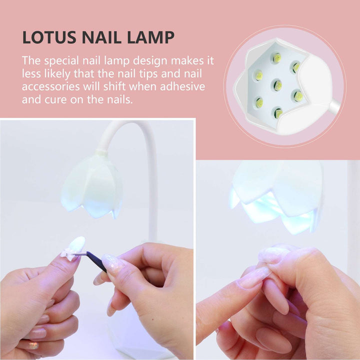 21W Diamond Lotus Nail Lamp Set - White