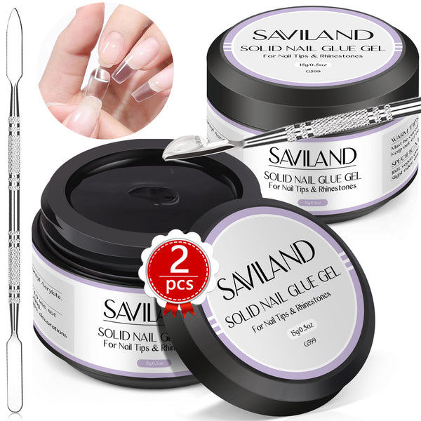 [US ONLY]Solid Nail Glue Gel Kit - 2pcs, 30g, U V/LED Lamp Required