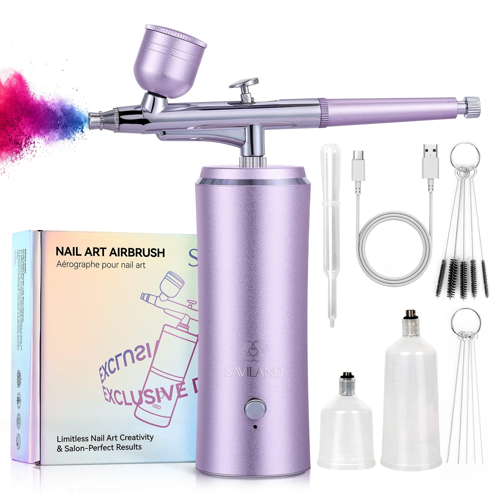 Nail Airbrush Kit with Compressor for Ombré & Aura Nails