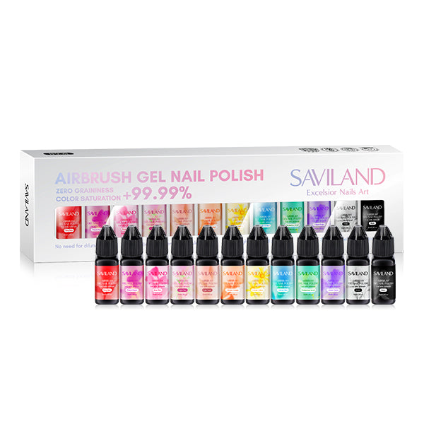 12 Vitality Colors Airbrush Gel Nail Polish Set