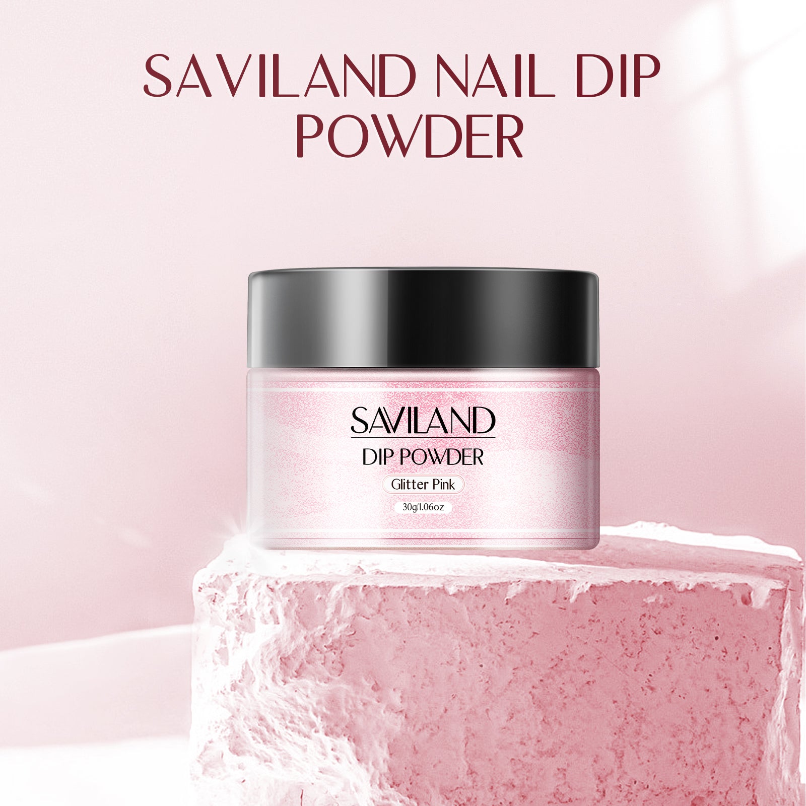 [US ONLY]Glitter Pink Dip Powder - 1.06Oz