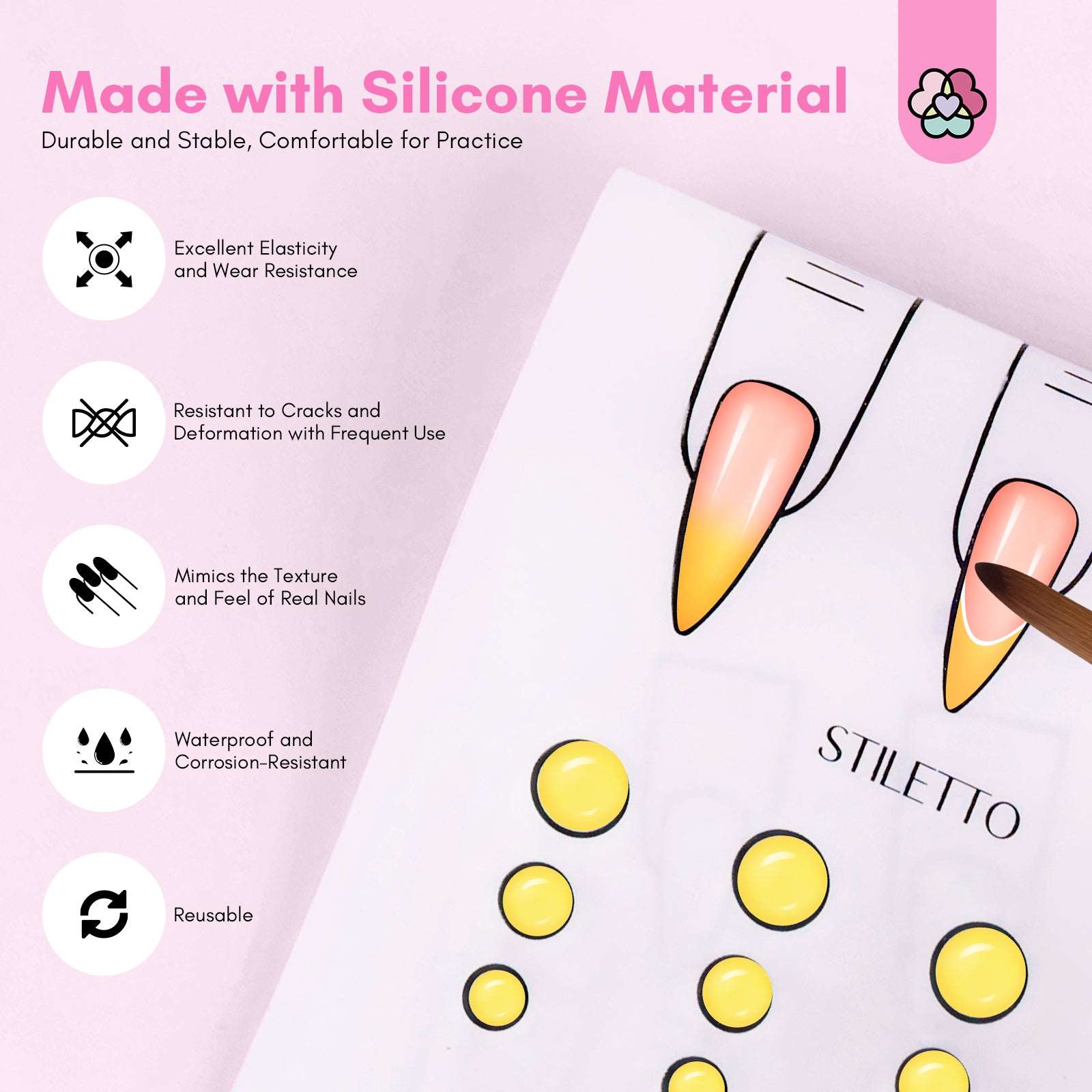 Acrylic Nail Training for Beginners, Mat Silicone Nail Mat