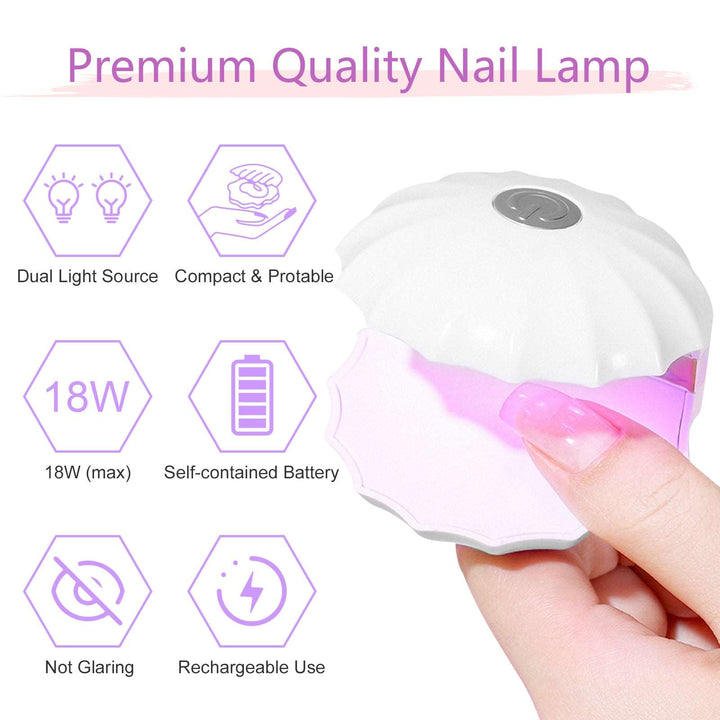 Mini U V LED Light for Nails - Shell Shape