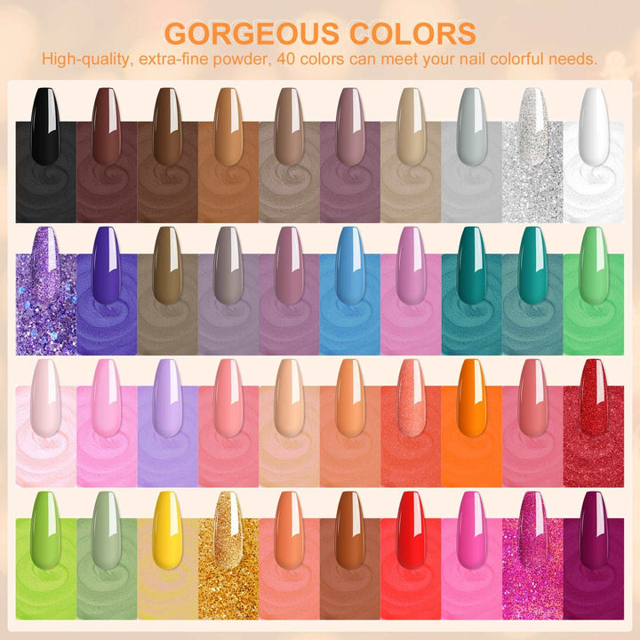 [US ONLY]49PCS Dip Powder Starter Kit - 40 Colors