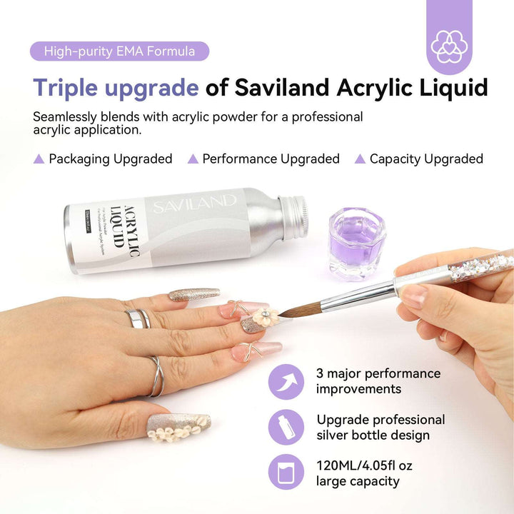 Professional Acrylic Liquid Set - 4.06fl oz EMA Acrylic Nail Liquid