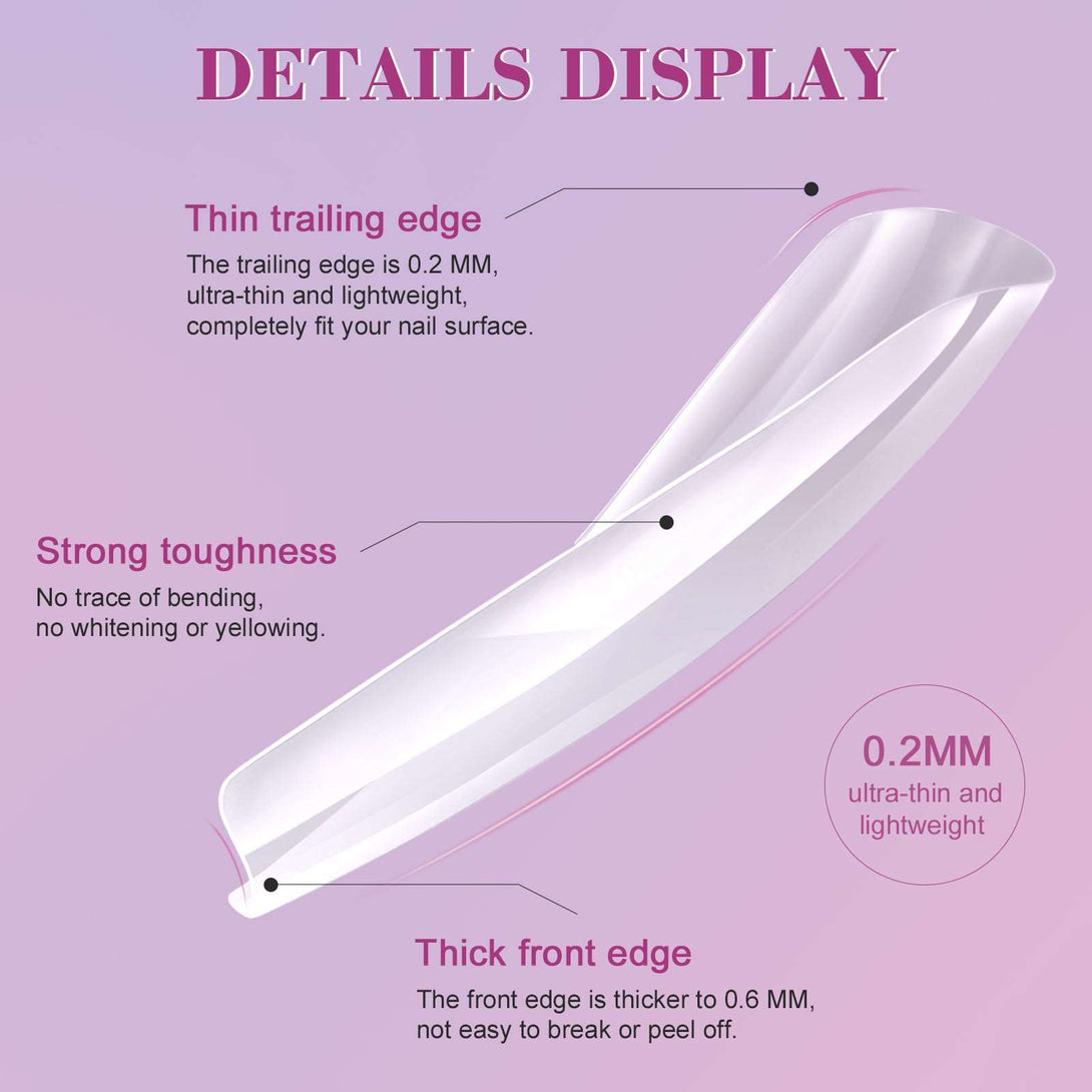 500Pcs Coffin Nail Tips