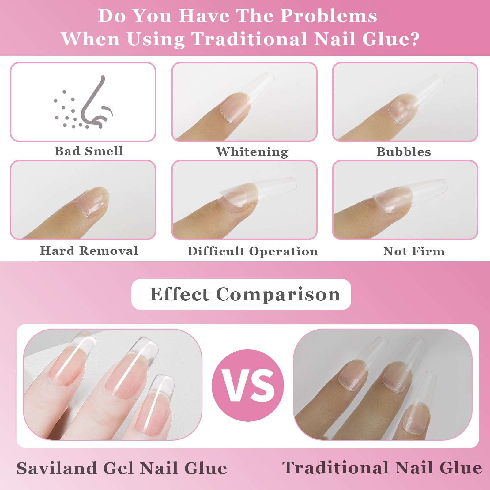 [US ONLY]2PCS 6 in 1 Gel x Nail Glue Set – Gel Nail Glue