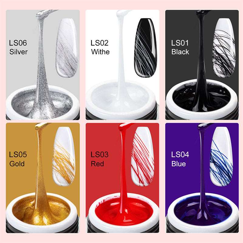 6 Colors Spider Gel Wire Drawing Gel