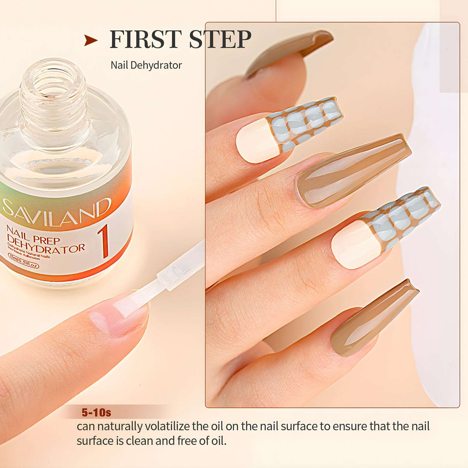 3PCS Nail Prep Dehydrator and Non-acid Bonding with Cuticle Oil Nail Prep Kit Moisturize Nails for Long-Lasting U V Gel Nails & Dip/Acrylic Nails