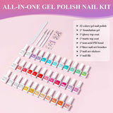 42PCS Gel Nail Polish Kit for Nail Art