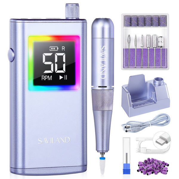 50000 RPM Nail Drill Machine – 10S Fast Removal, Rechargeable Electric Nail File for Acrylic Nails, Manicure Tools Kit