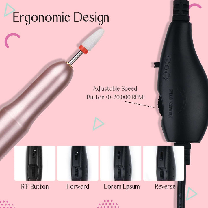 Portable Electric Nail Drill | Electronic Filing Machine