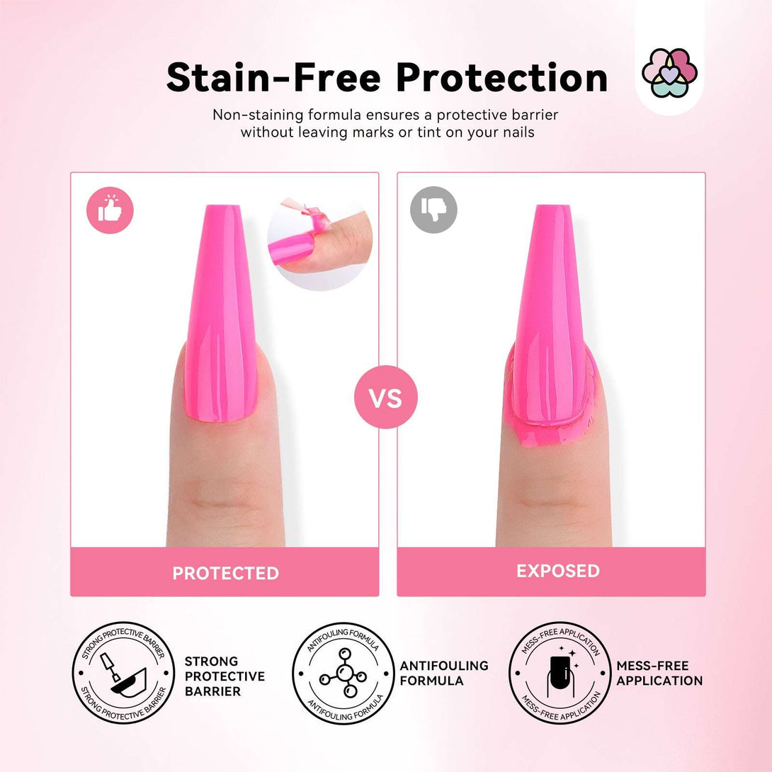 Liquid Latex for Nails, 20ML Latex Nail Polish Barrier Peel Off with Tweezer