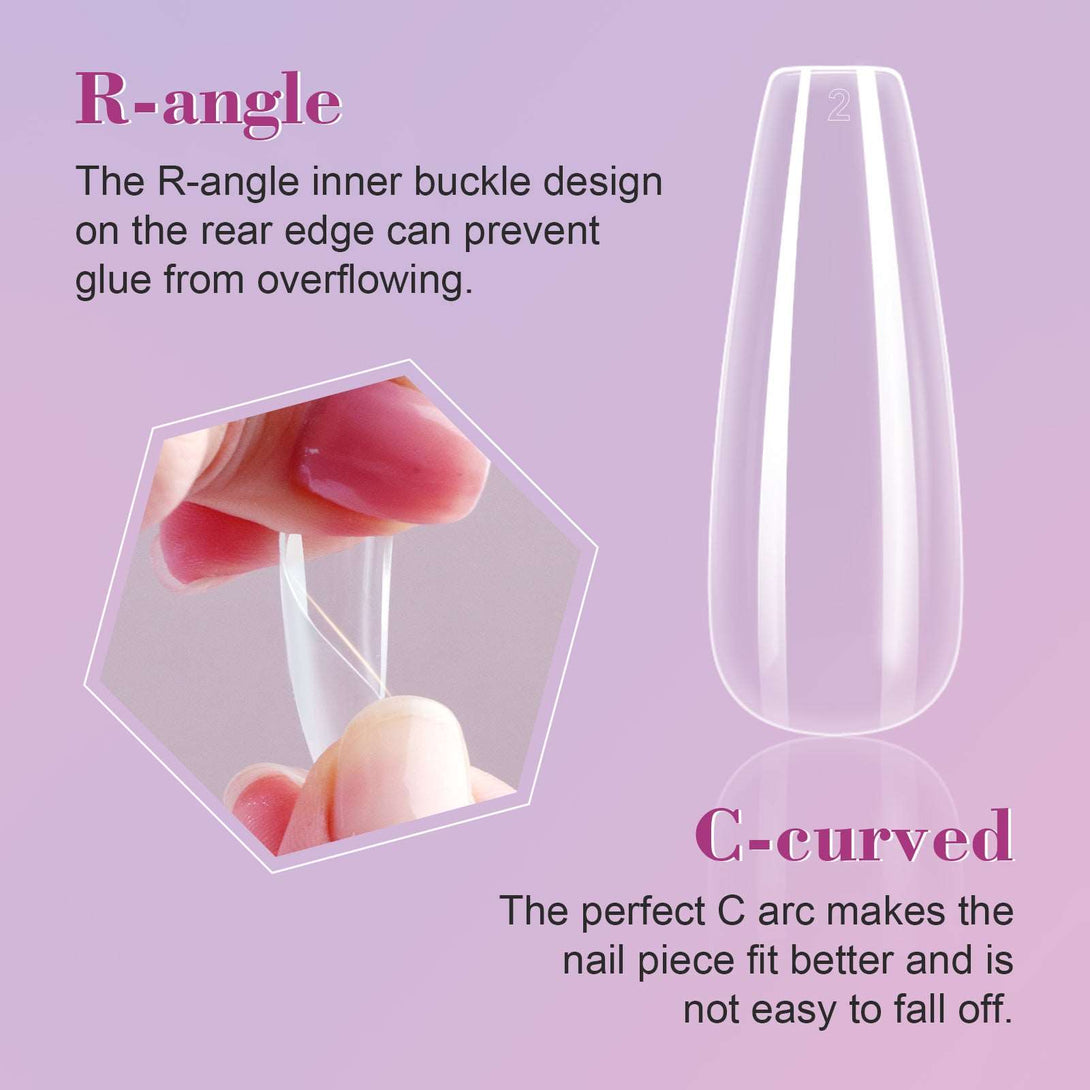 500Pcs Coffin Nail Tips