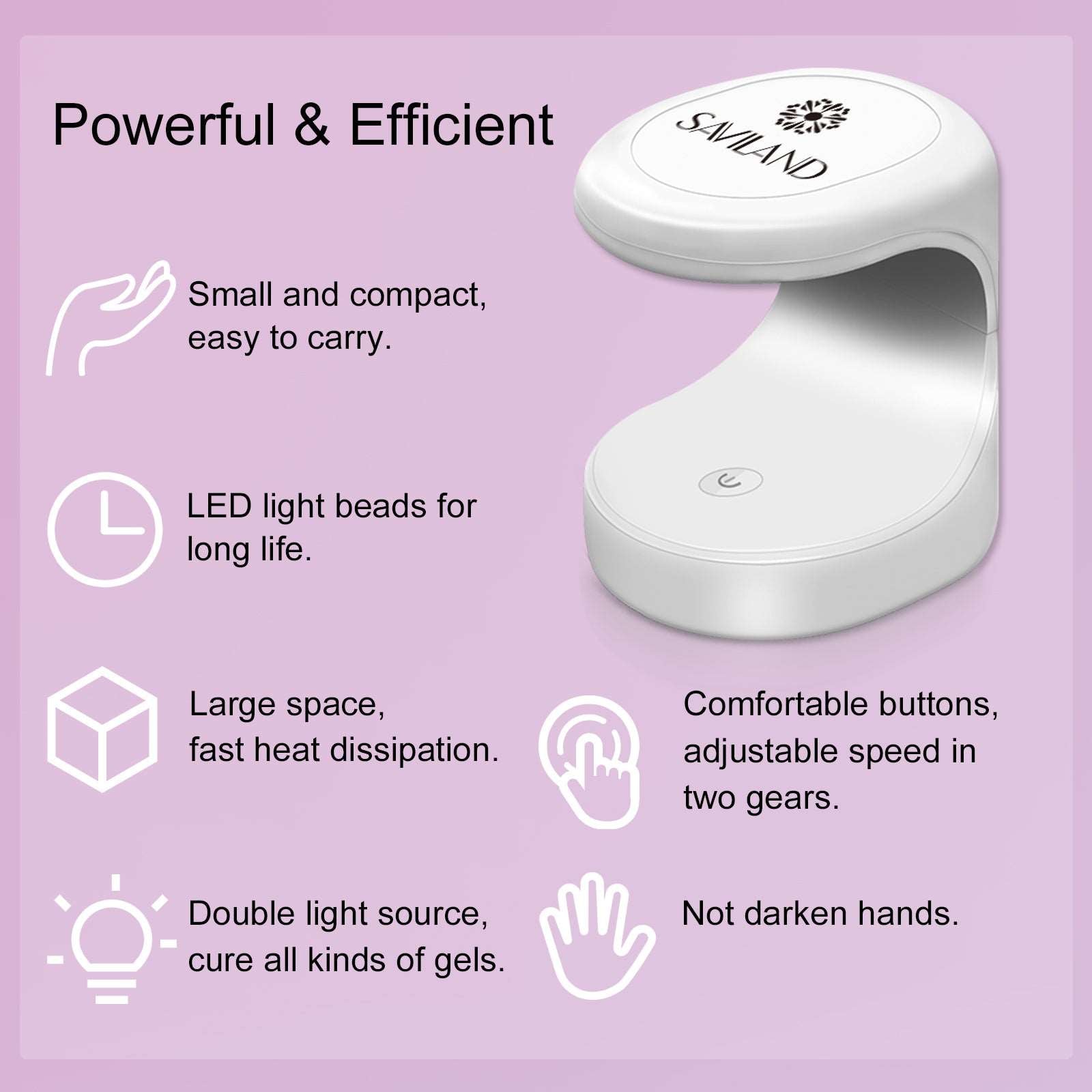Mini Nail Lamp - 16W U V/LED Nail Dryer U V Light