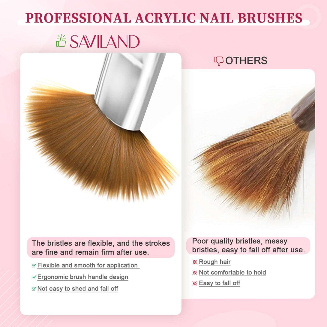 4PCS Acrylic Nail Brush Size 8/10/12/14