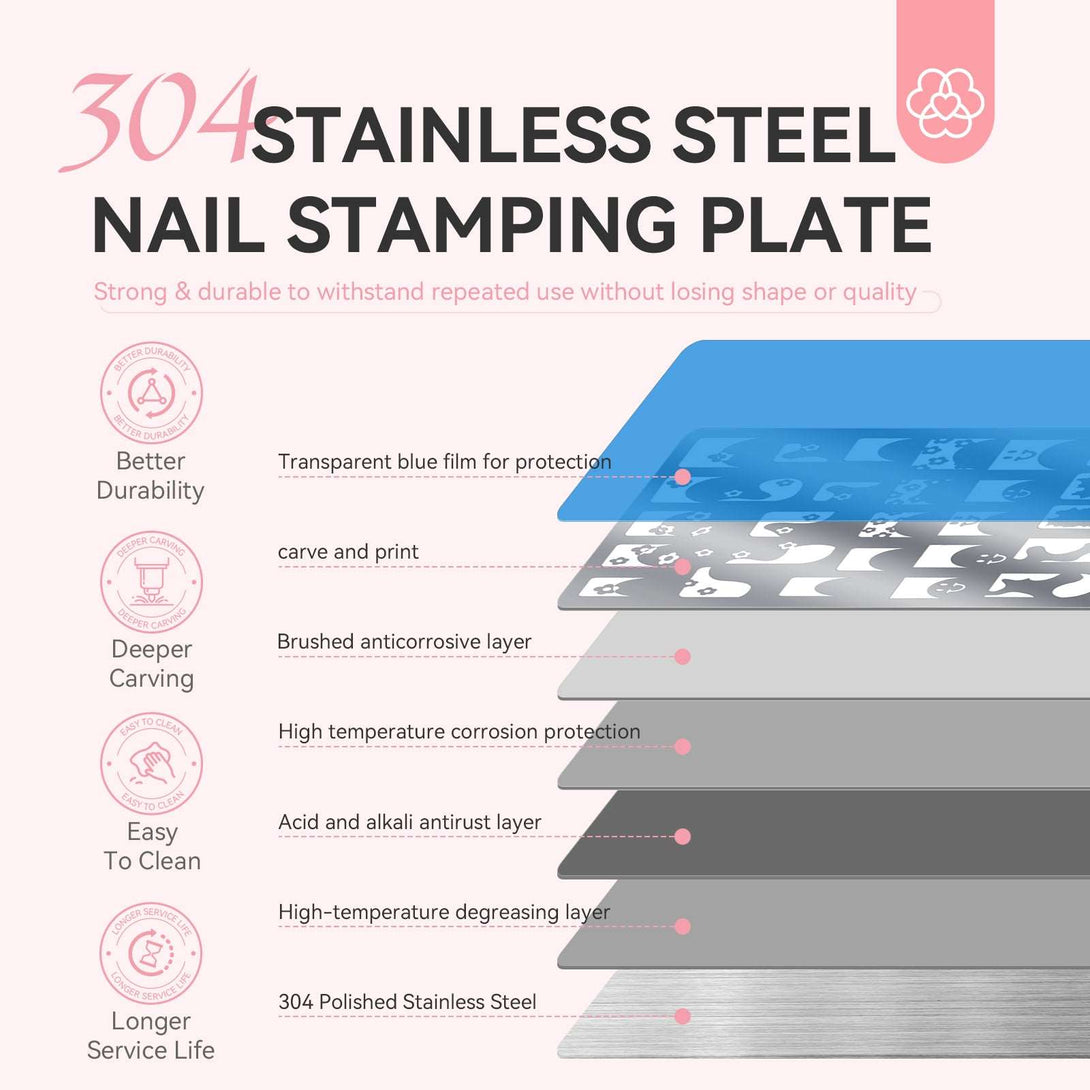 Nail Stamping Plate Set– 4PCS