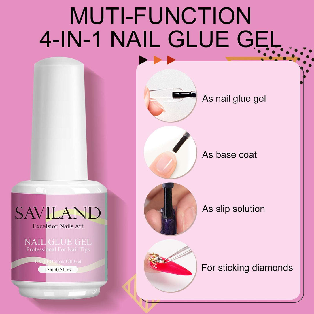 500pcs False Nail Tips and 4 in 1 Glue Gel Kit