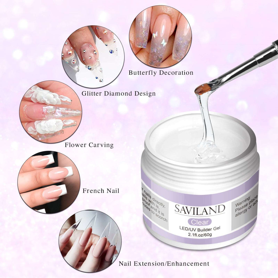 60g Clear Nail Extension Gel Set