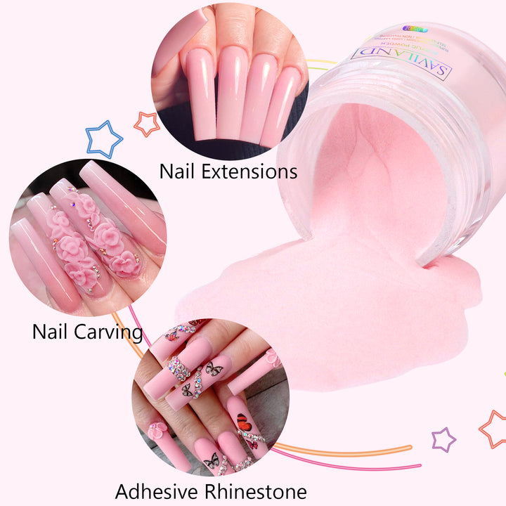 The Powders Make up Pink (Professional Acrylic Nail System Acrylic Powder  Nail Art Powder for Nail Extension French Nails)