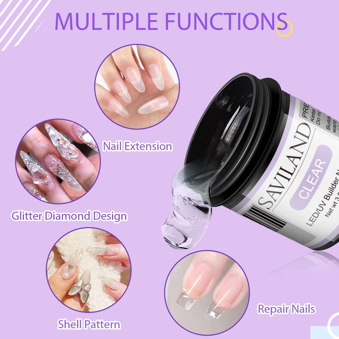 100g/3.5oz Large Capacity Clear Builder Nail Gel