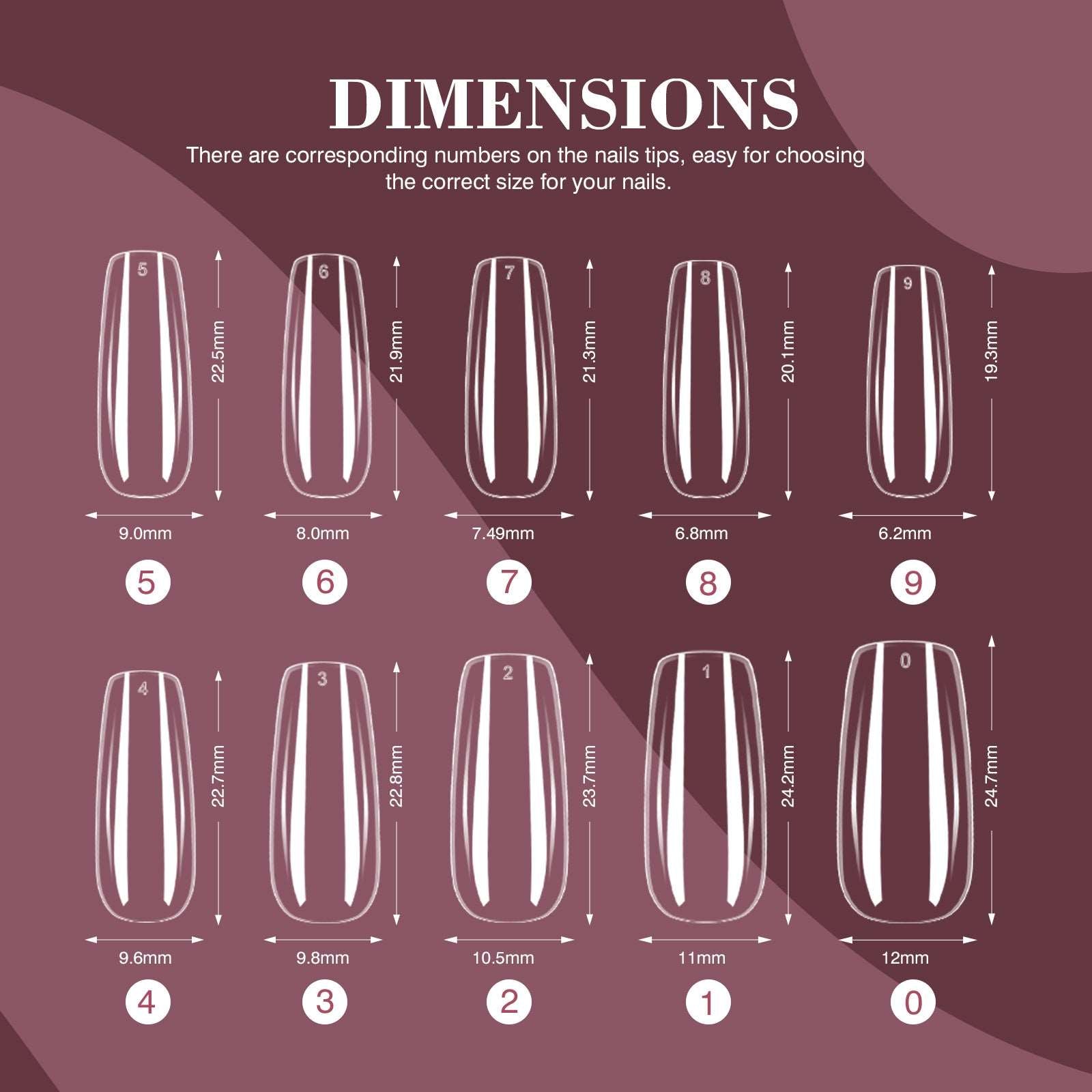 [US ONLY]550PCS Medium Square Shape Gel x Nails Acrylic Nails