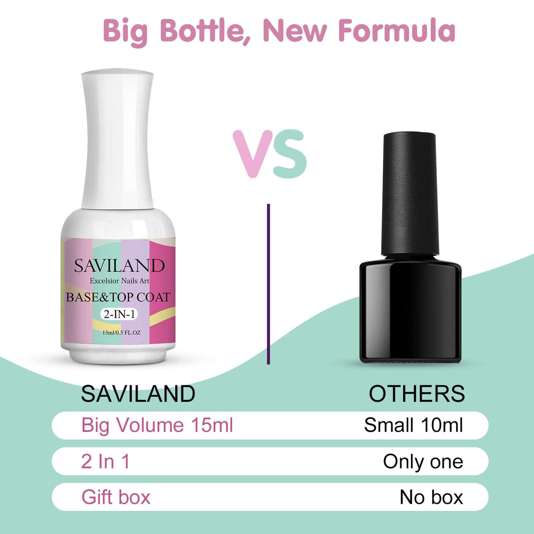 2 In 1 Top Base Coat with Activator Dip Powder Liquid Set