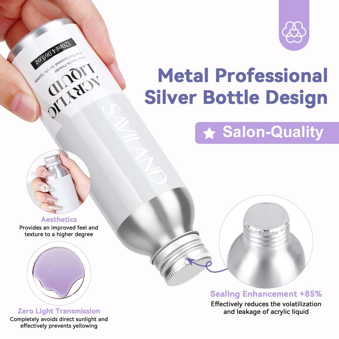 Professional Acrylic Liquid Set - 4.06fl oz EMA Acrylic Nail Liquid