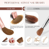 10pcs Acrylic Nail Brush Set Size 4/6/8/10/12/14/16/20/22
