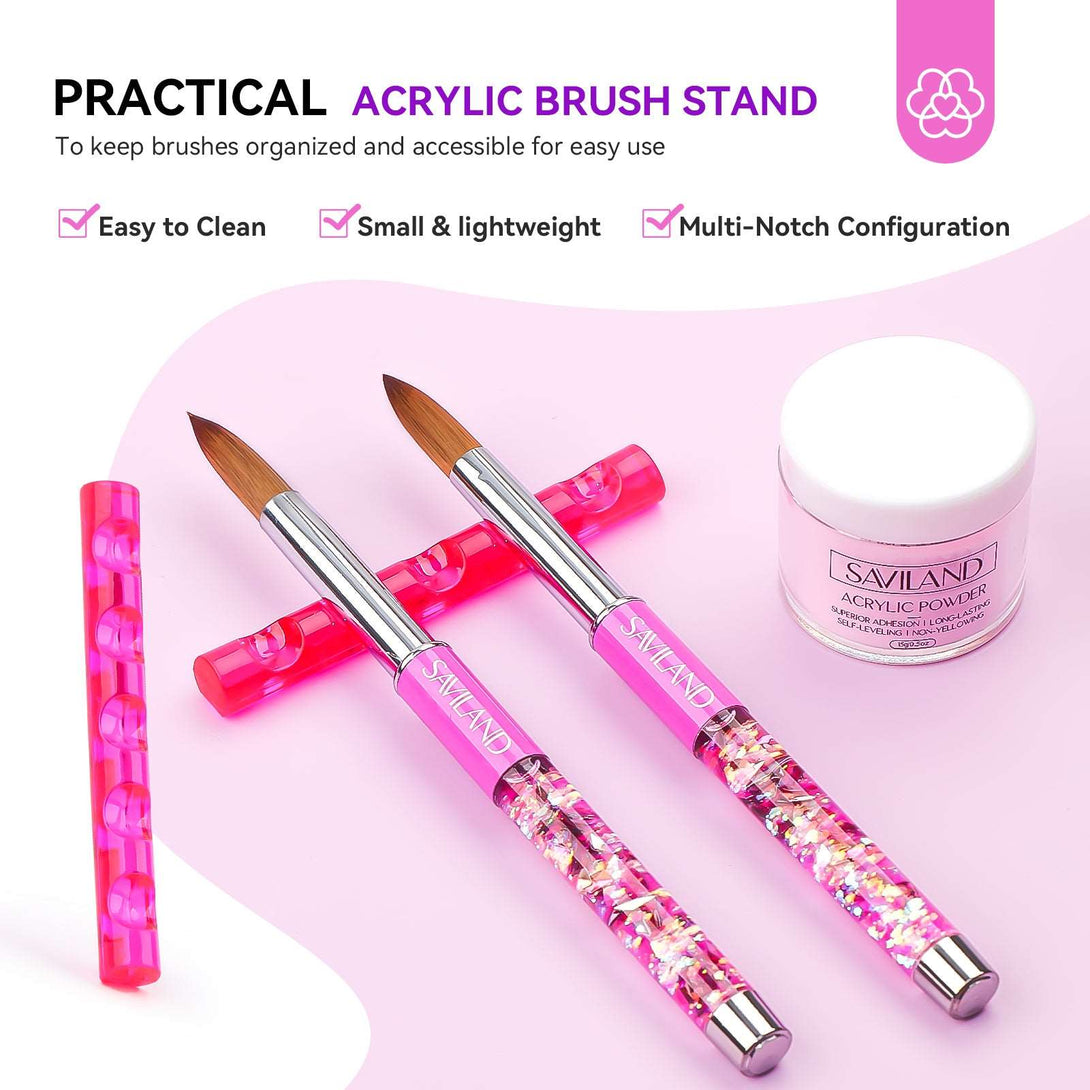 3PCS Acrylic Nail Brush Set - Size 8/10/14 Kolinsky Acrylic Nail Brushes