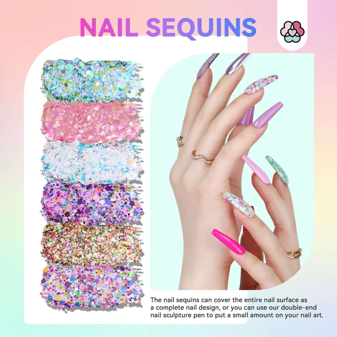Chrome Nail Powder - 48 Colors Mirror Metallic Gold