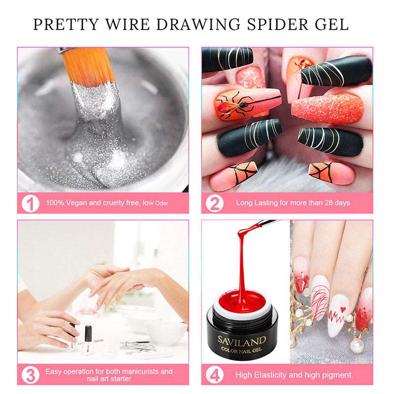 6 Colors Spider Gel Wire Drawing Gel