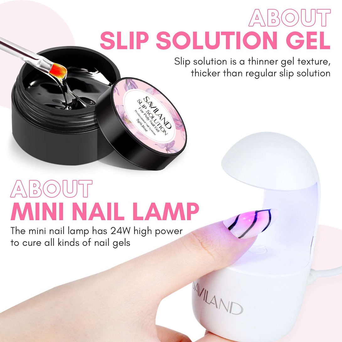 Poly Gel Nail Kit with U V Light