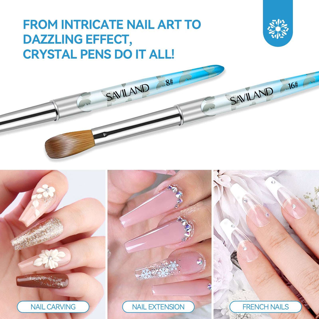 Acrylic Nail Brush Set - 5pcs Size 4/8/10/12/16