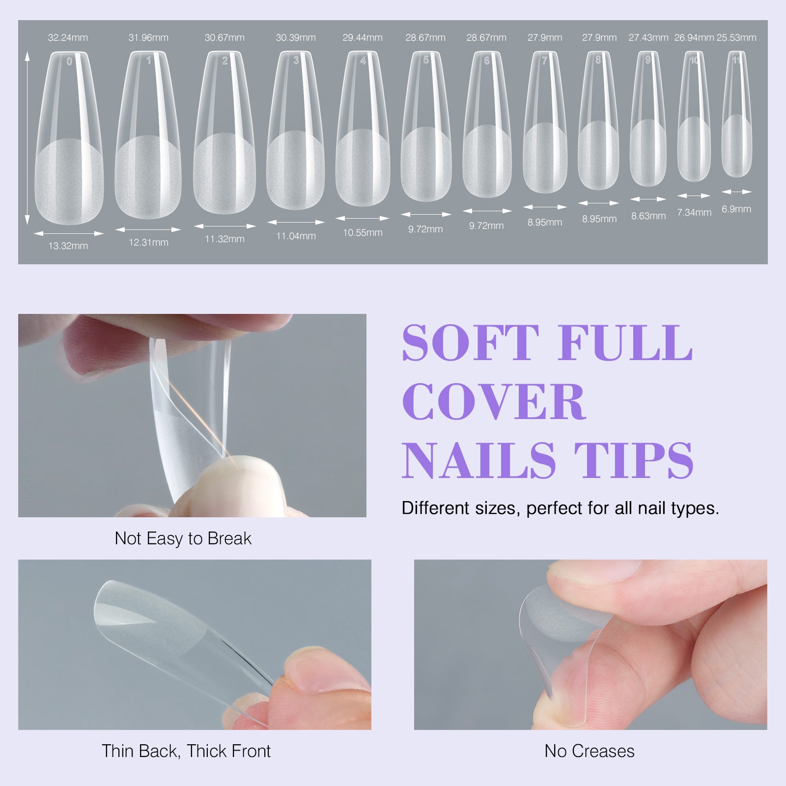 [US ONLY]Gel X Nail Kit - XXL Nail Tips and Toes 500PCS Nail Tips