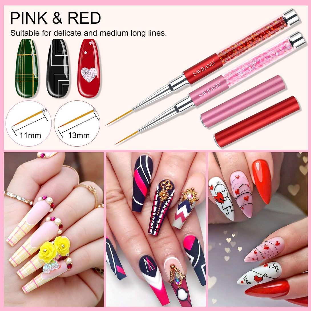 5pcs Nail Art Liner Brush Set Size 7/9/11/13/15 mm