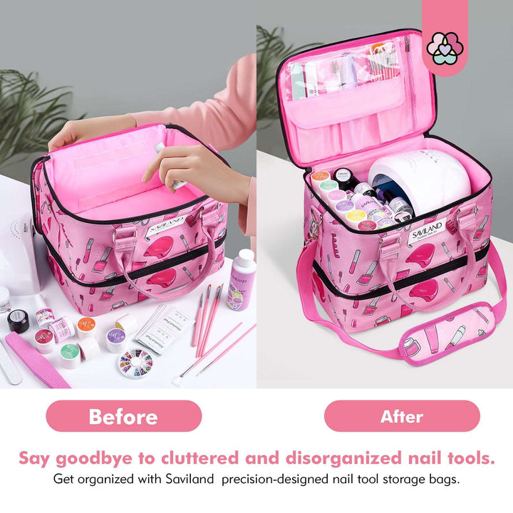 Nail Polish Organizer Case Wear Resistant Nail Polish Carrying Case for  Home - AliExpress